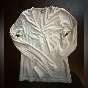 Frank and Oak faux wrap knit top
